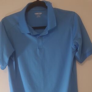 Lands' End Vibrant French Blue Polo Shirt Youth Age 12-15